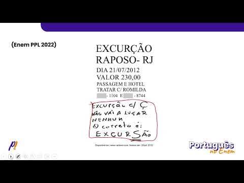 Thumbnail da aula: ENEM PPL 2022 - ESTUDOS DA LÍNGUA | Esse cartaz tem como função social conquistar clientes para...