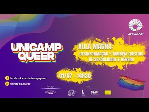 Thumbnail da aula: [Unicamp Queer] Aula Magna com Jean Wyllys: Desinformação é também questão e gêneroe sexualidade e