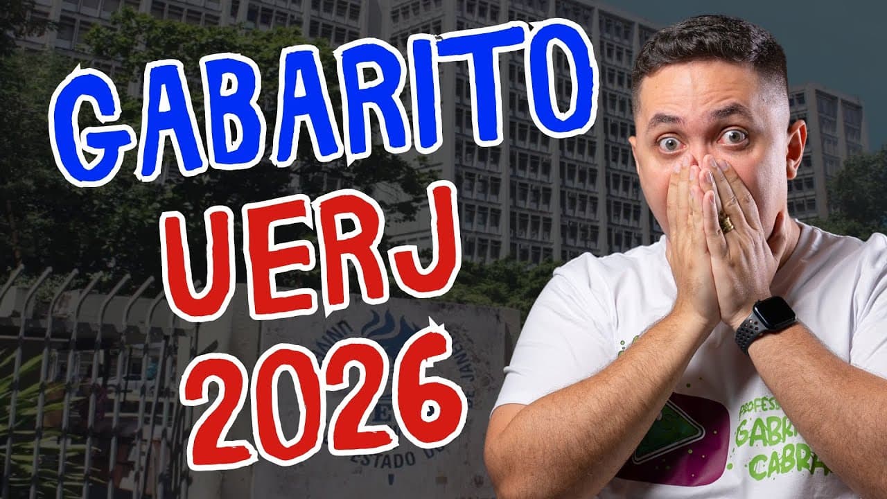Thumbnail: GABARITO EXTRAOFICIAL UERJ 2026 - QUÍMICA