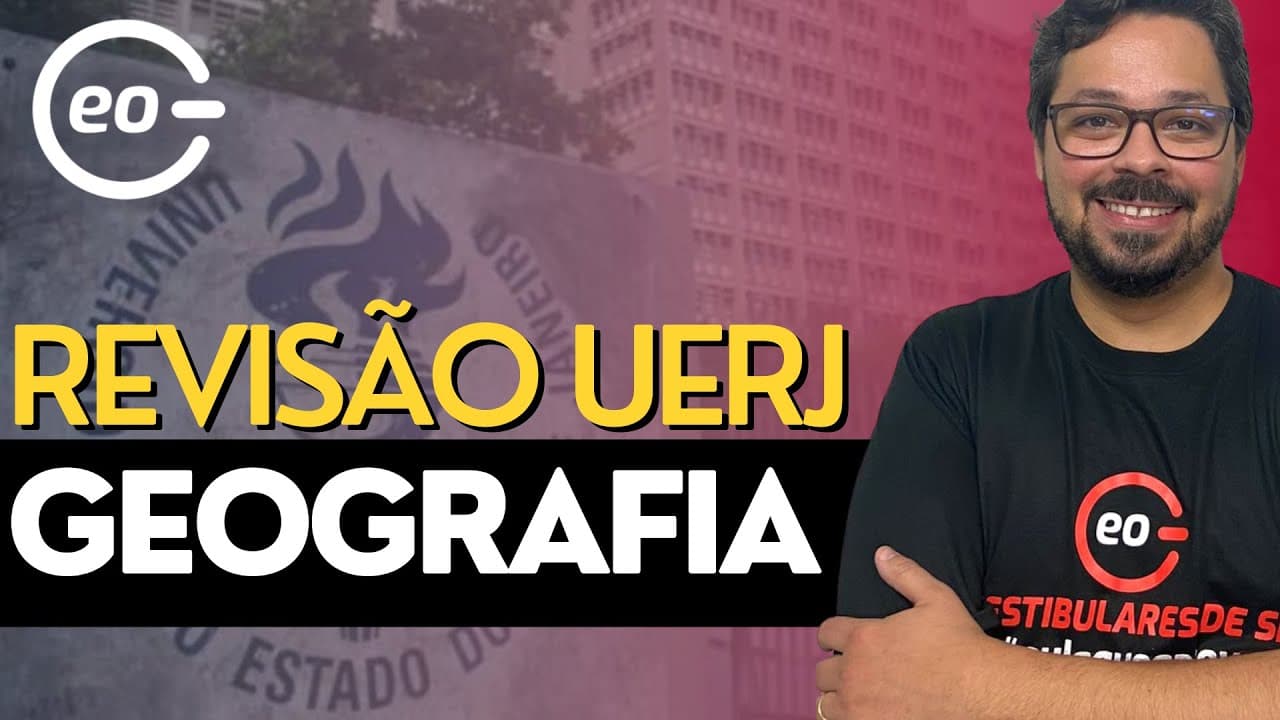 Thumbnail: Revisão UERJ 2023 | Geografia | GabaritaGeo |