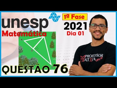 Thumbnail da aula: UNESP 2021 | Questão 76 | Resolução Matemática dia 1 | Velocidade Média no Parque