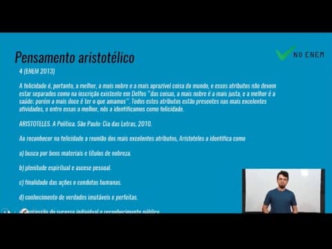 Thumbnail da aula: ENEM 2018 - Filosofia: Platão e Aristóteles