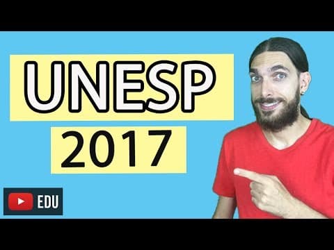 Thumbnail da aula: UNESP 2017 - Meio do ano - Todas as Questões de Matemática Resolvidas