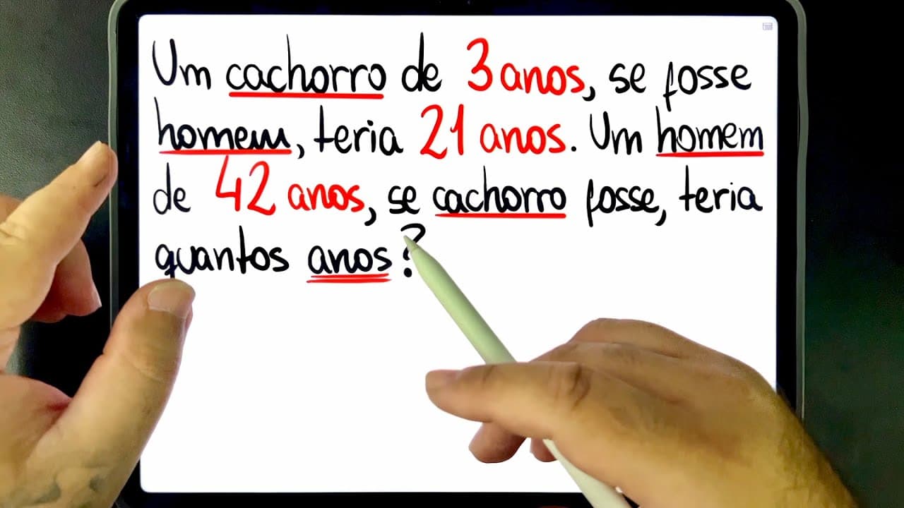 Thumbnail: 🔥 QUANTOS ANOS UM CACHORRO TERIA SE FOSSE HOMEM E VICE-VERSA? 🐶 Você consegue resolver?
