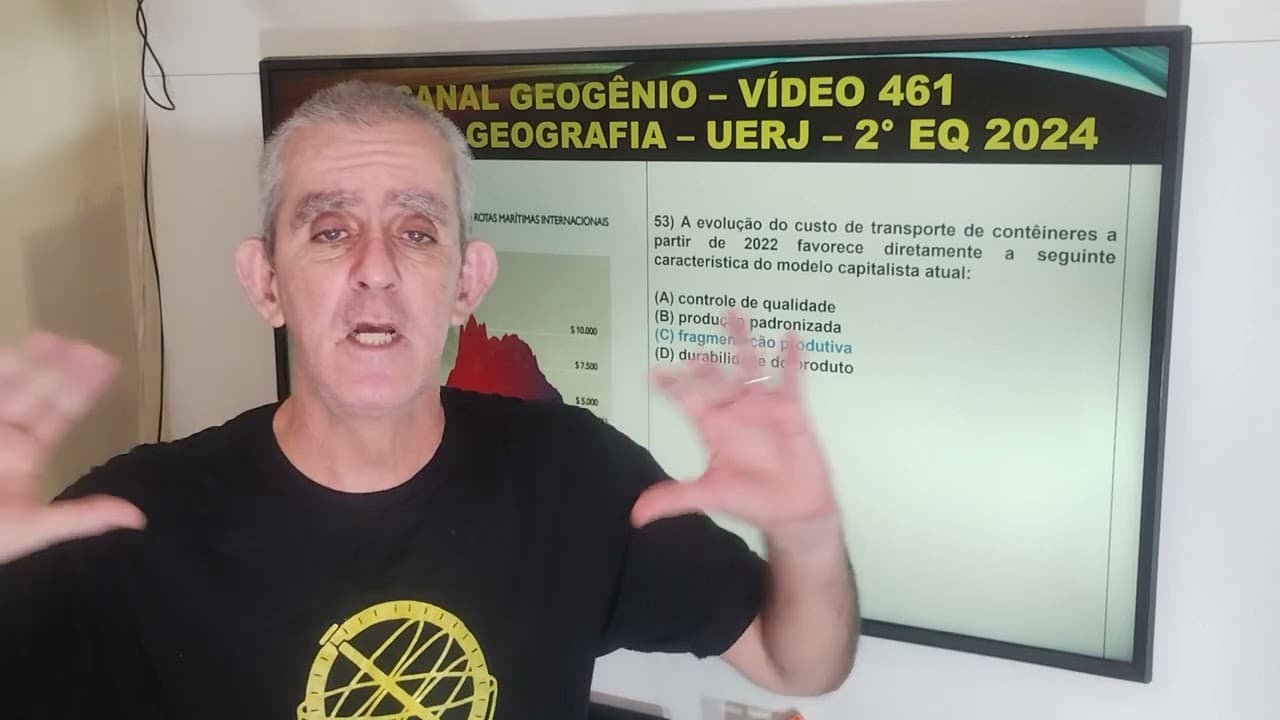 Thumbnail: PROVA  COMENTADA DE GEOGRAFIA DA UERJ - 2 EQ 2024
