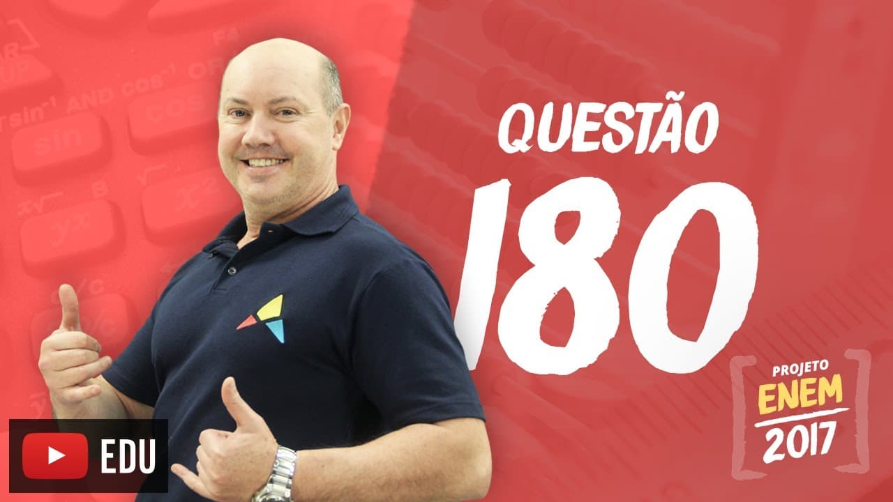 Thumbnail: Enem 2016 - Matemática | Questão 180 (Caderno Rosa)