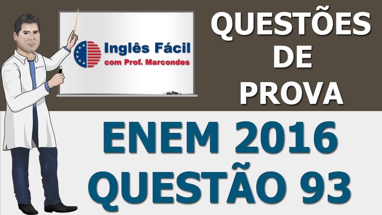 Thumbnail: ENEM 2016 - Questão 93
