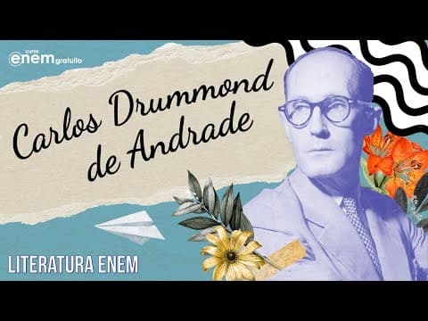 Thumbnail da aula: CARLOS DRUMMOND DE ANDRADE: o autor que mais cai em provas | RESUMO DE LITERATURA ENEM