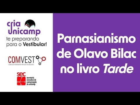 Thumbnail da aula: Aula sobre o livro “Tarde” de Olavo Bilac no Vestibular Unicamp