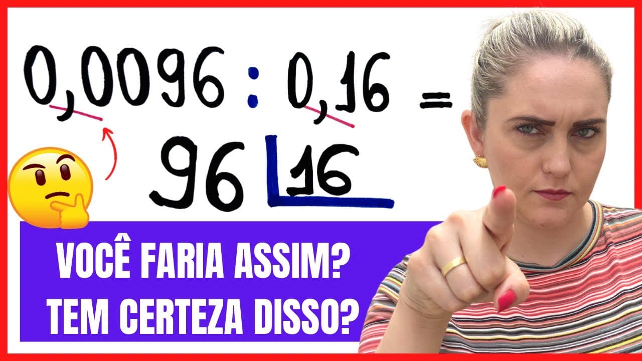 Thumbnail: A DIVISÃO COM VÍRGULA MAIS FÁCIL QUE EXISTE!!!!