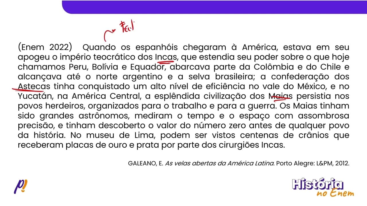 Thumbnail: ENEM 2022 -  IDADE MODERNA: AS REVOLUÇÕES QUE MUDARAM O MUNDO | Quando os espanhóis chegaram...
