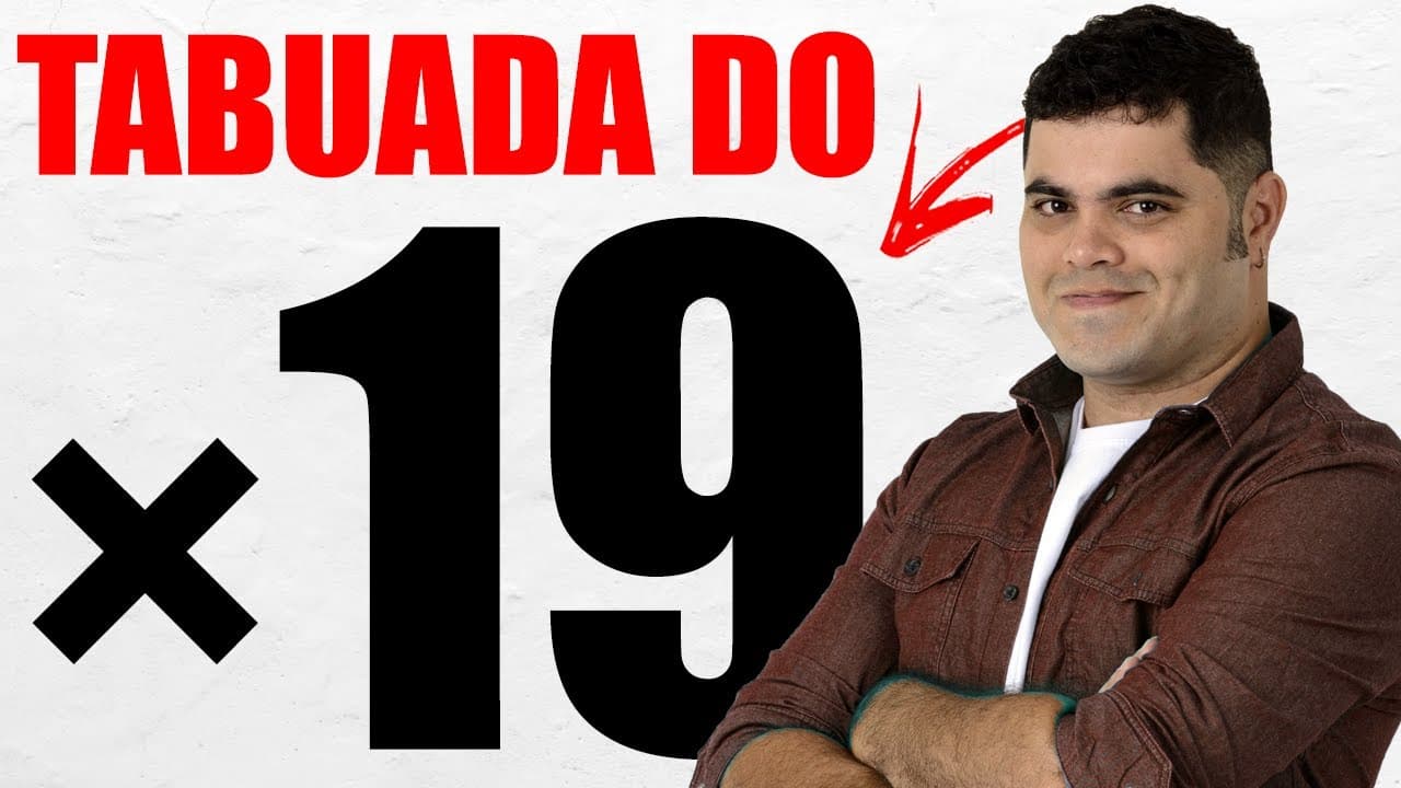 Thumbnail: 🧮 TRUQUE DA TABUADA DO 19 por Mateus + Procopio 🙌🏻 COMO VOCÊ NUNCA VIU!