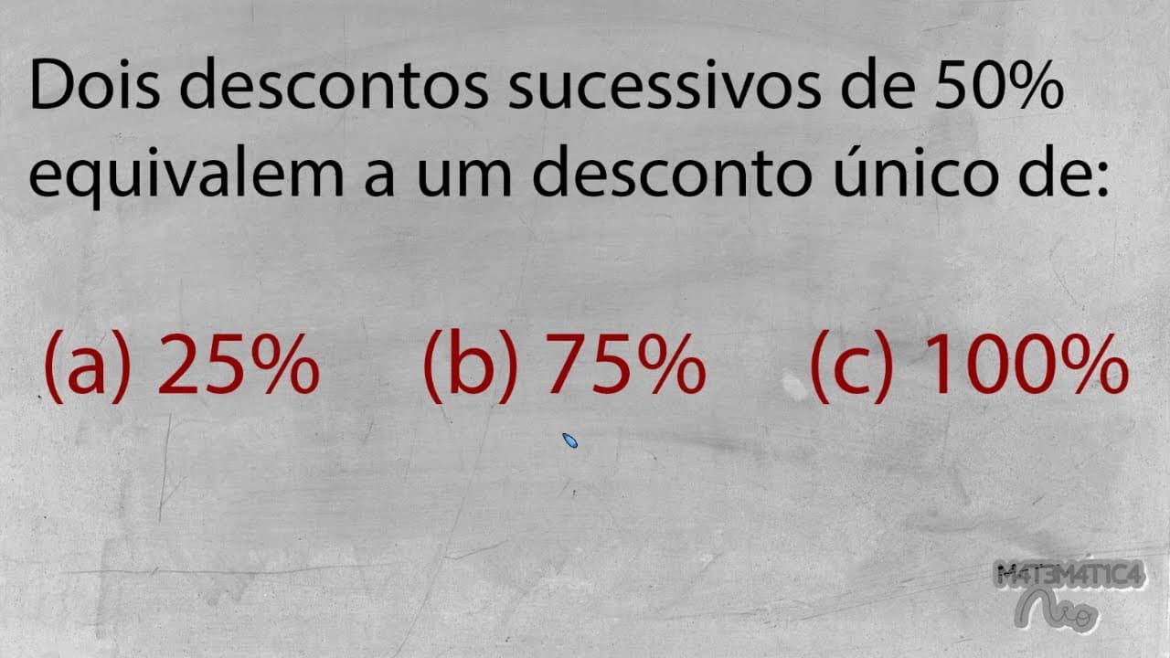 Thumbnail: PROBLEMA DE PORCENTAGEM: Descontos Sucessivos