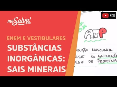 Thumbnail da aula: Me Salva! CIT03 - Citologia - Substâncias inorgânicas: Sais minerais