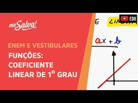 Thumbnail da aula: Funções: Coeficiente Linear das Funções de 1º grau | Me Salva!