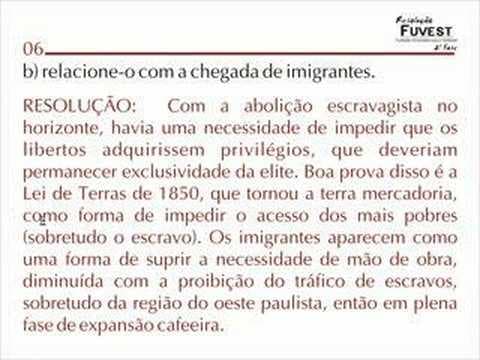 Thumbnail da aula: HIST 05 e 06 Resolução FUVEST 2008 2ª Fase