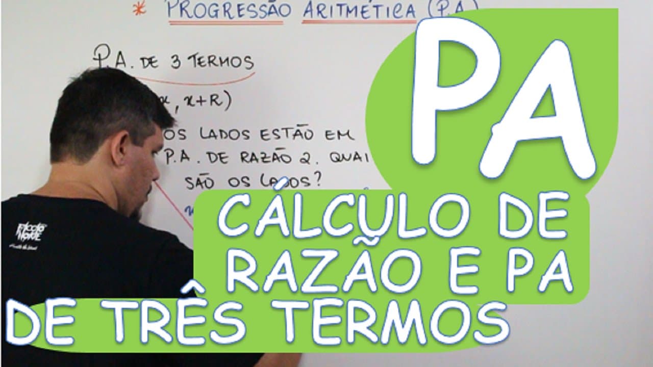 Thumbnail: P.A. PROGRESSÃO ARITMÉTICA: CÁLCULO DA RAZÃO E P.A. DE 3 TERMOS