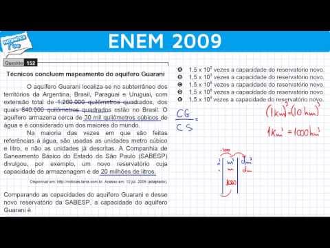 Thumbnail da aula: ENEM 2009 Matemática #17 - Unidades de Medida de Volume e Capacidade e Notação Científica
