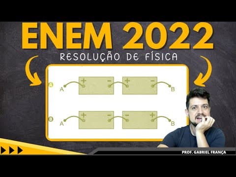 Thumbnail da aula: ENEM 2022 - ELETRODINÂMICA - O quadro mostra valores de corrente elétrica e seus efeitos sobre o