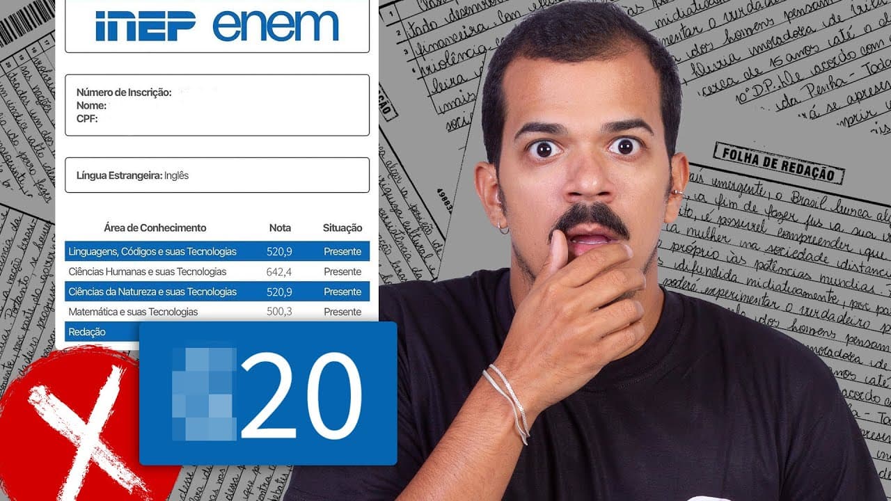 Thumbnail: Corrigindo uma Redação do Enem 2022 | Proenem