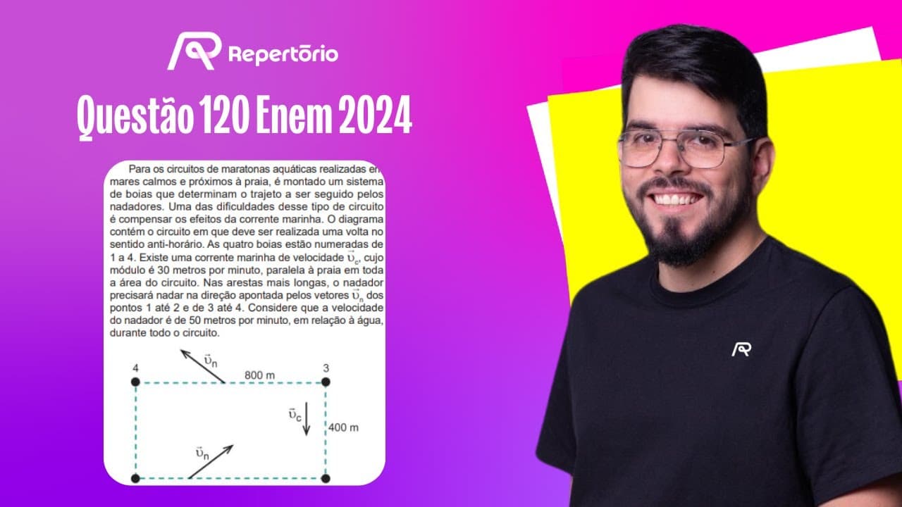 Thumbnail: [ENEM 2024] Questão 120: Para os circuitos de maratonas aquáticas realizadas..