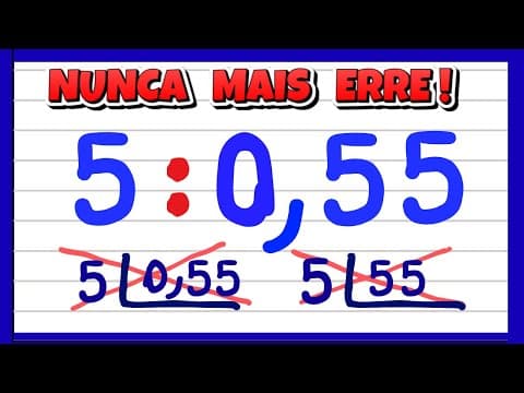 Thumbnail da aula: NUNCA MAIS ERRE DIVISÃO! APRENDA COMO FAZER DIVISÃO!