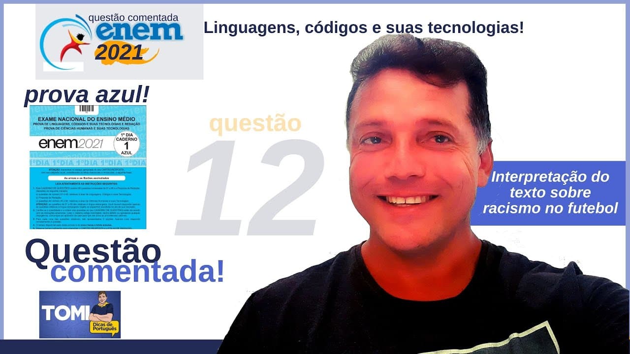 Thumbnail: #Enem2021 - #questão12 comentada: entendimento textual