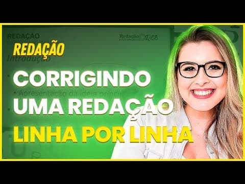 Thumbnail da aula: CORREÇÃO DE REDAÇÃO (CONCURSOS E ENEM) - Profa. Pamba