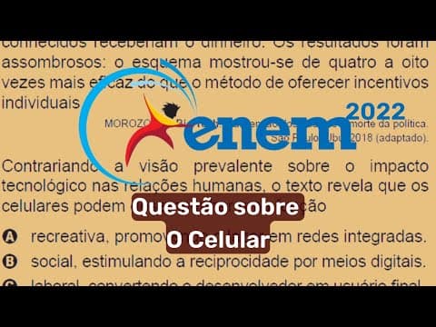 Thumbnail da aula: Correção do ENEM 2022 - o celular
