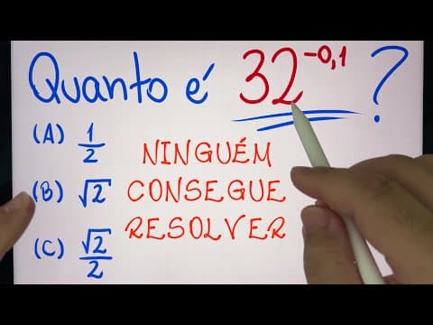 Thumbnail da aula: 🤯 MATEMÁTICA BÁSICA DESBUGADA - Potenciação com Expoente Decimal e Negativo que NINGUÉM SABE!