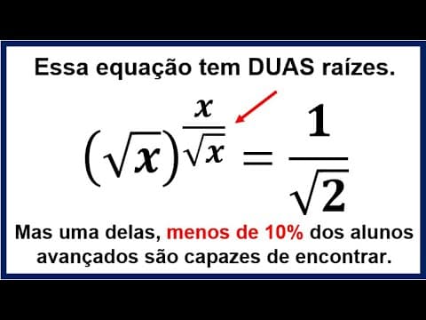 Thumbnail da aula: 💟 Equação com raiz escondida - A Matemática é LINDA! #37 💟