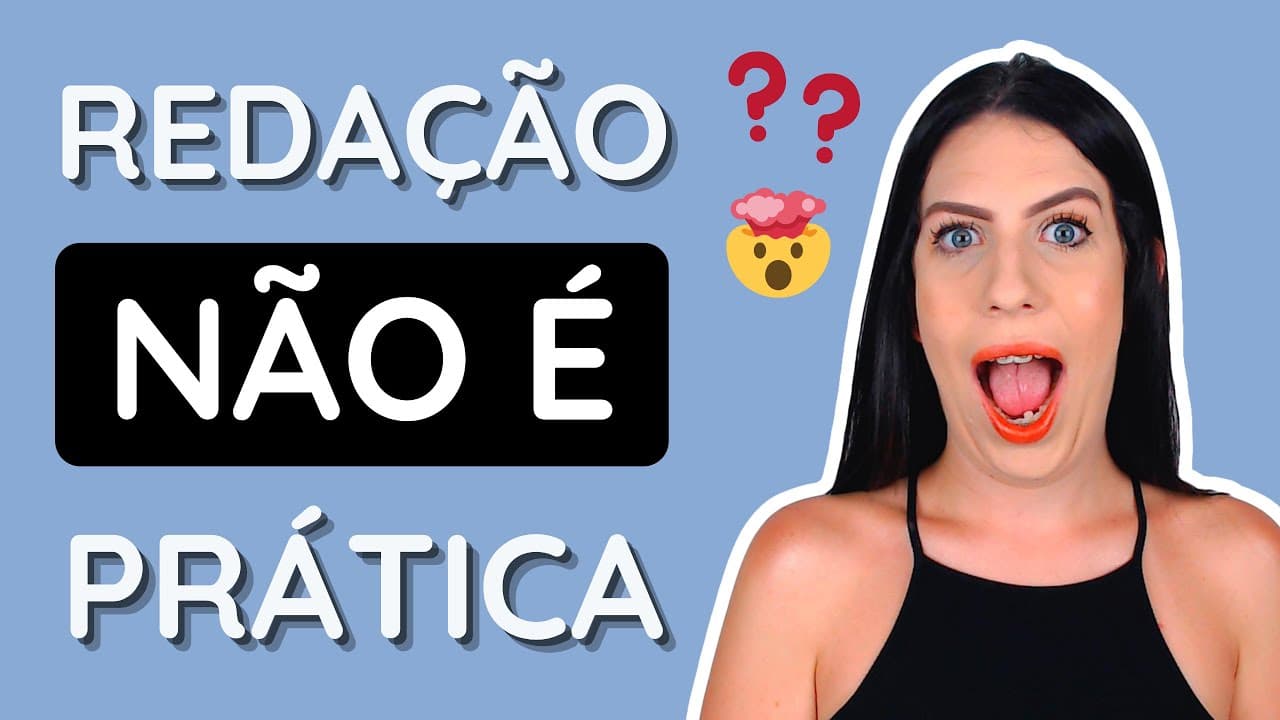 Thumbnail: Redação não é prática: maquia e fala | Enem