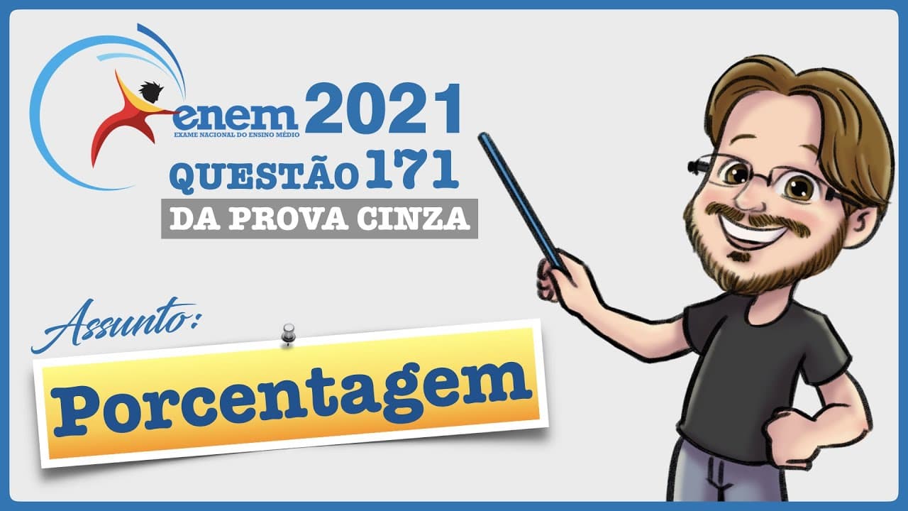 Thumbnail: ENEM 2021 || Porcentagem || Para realizar um voo entre duas cidades que distam 2 000 km uma da outra