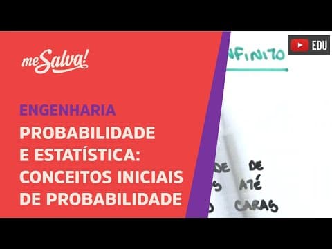Thumbnail da aula: Me Salva! PBB01 - Conceitos Iniciais de Probabilidade - Probabilidade e Estatística