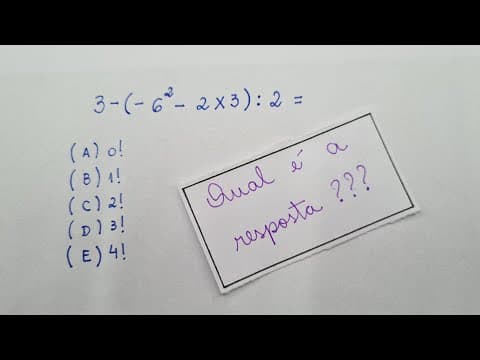 Thumbnail da aula: 🔥 Qual é a Resposta? Expressão Numérica - Professora Angela Matemática