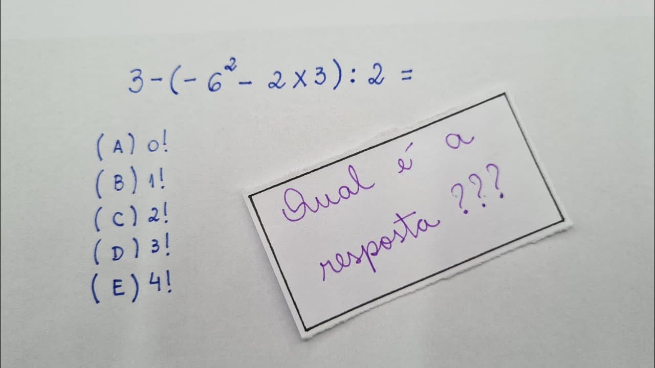 Thumbnail: 🔥 Qual é a Resposta? Expressão Numérica - Professora Angela Matemática