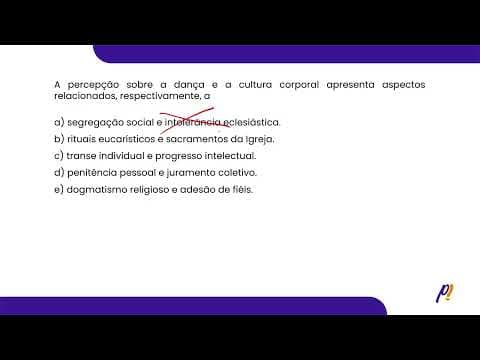 Thumbnail da aula: ENEM 2025 | A percepção sobre a dança e a cultura corporal apresenta aspectos relacionados...