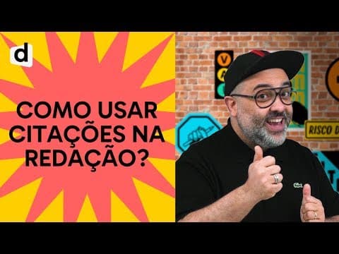 Thumbnail da aula: 40 CITAÇÕES PARA USAR NA SUA REDAÇÃO | PLANTÃO DESCOMPLICA