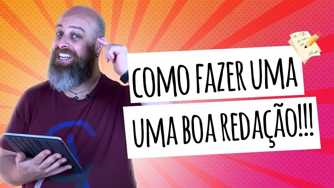 Thumbnail: 8 passos para uma Redação Nota 1000! - Professor Noslen
