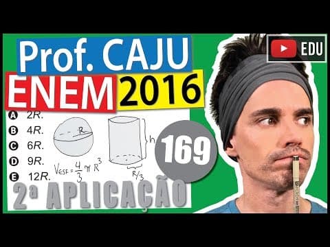 Thumbnail da aula: [ENEM 2016 2Ap] 169 📓 GEOMETRIA ESPACIAL Uma indústria de perfumes embala seus produtos, atualmente