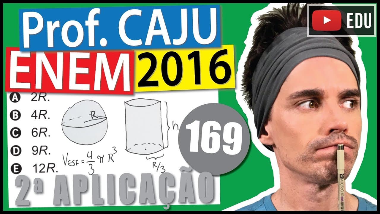 Thumbnail: [ENEM 2016 2Ap] 169 📓 GEOMETRIA ESPACIAL Uma indústria de perfumes embala seus produtos, atualmente
