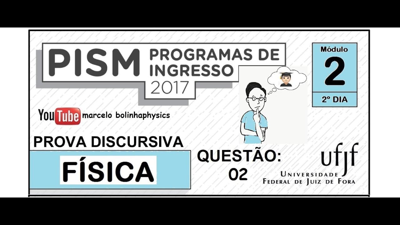 Thumbnail: Resolução da prova de FÍSICA – Módulo II – UFJF 2017-DISCURSIVO– Questão 02.