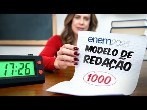 Thumbnail da aula: 17 minutos pra dominar a Redação do ENEM (sem decorar, sem complicar)