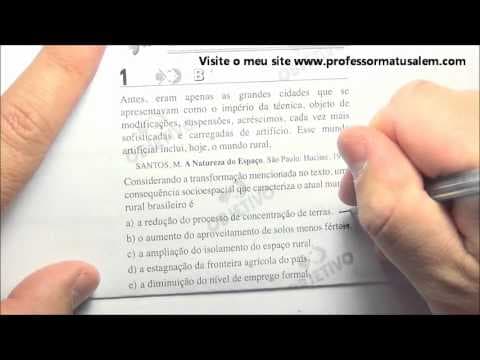 Thumbnail da aula: ENEM 2010 - 1º dia - questão 1