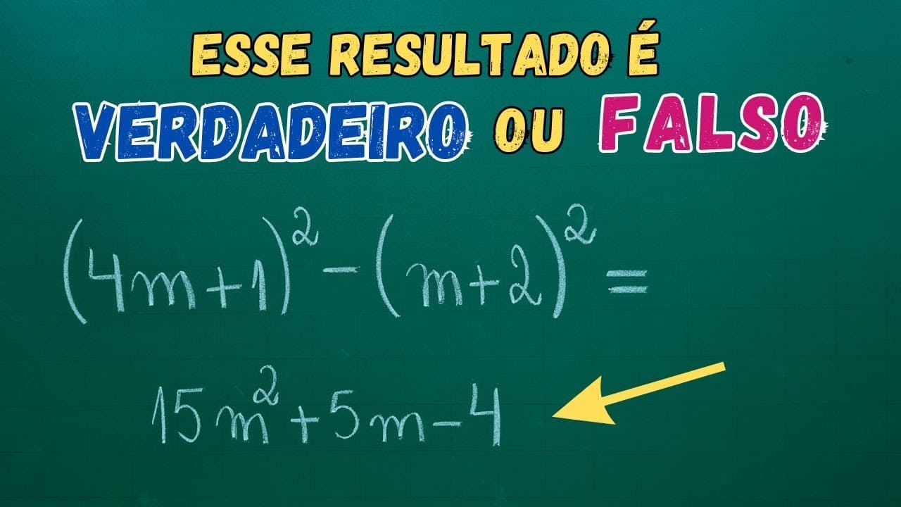 Thumbnail: 2 DESAFIOS MATEMÁTICOS com EXPRESSÕES envolvendo PRODUTOS NOTÁVEIS 🤯SABE RESOLVER?