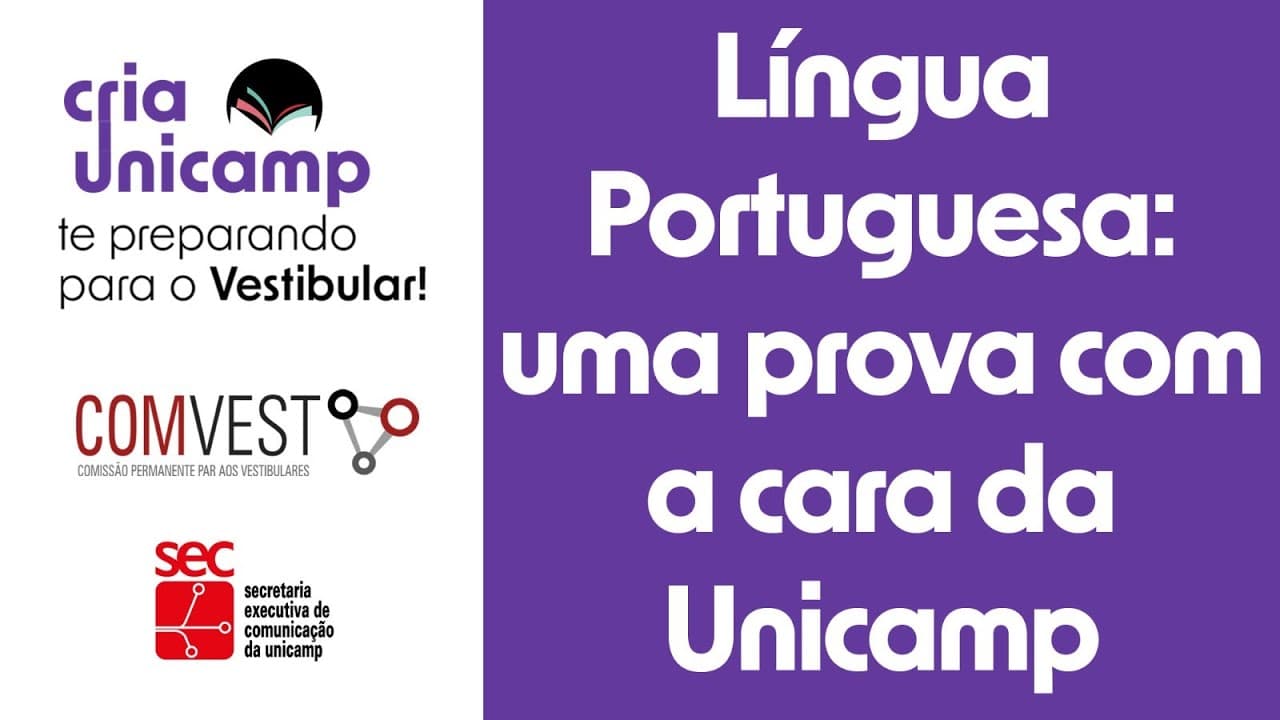 Thumbnail: Aula sobre a prova de Língua Portuguesa da Unicamp