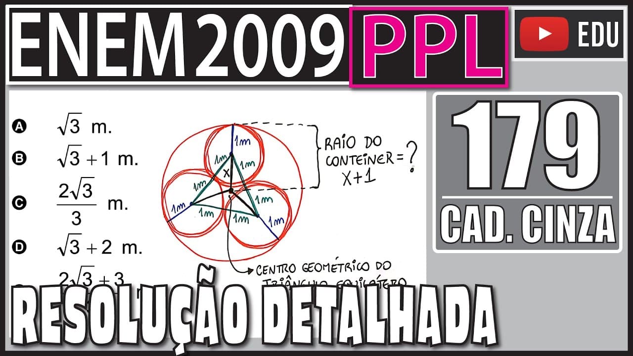 Thumbnail: [ENEM 2009 PPL] 179 📓 GEOMETRIA PLANA A empresa SWED celulose faz o transporte de seus rolos em