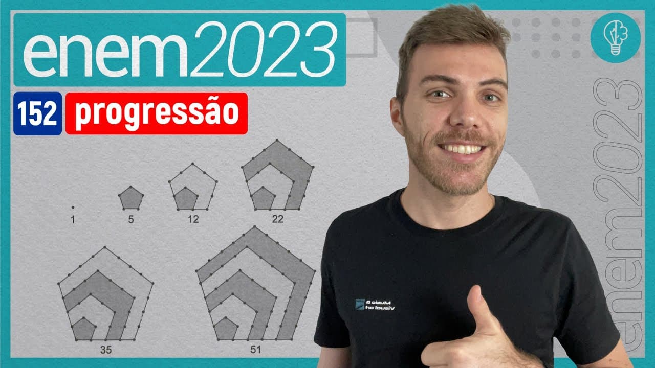 Thumbnail: ENEM 2023 - Os números figurados pentagonais provavelmente foram introduzidos pelos - PROGRESSÃO