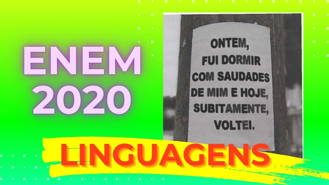 Thumbnail: ENEM 2020 - Considerando-se a função que os cartazes colados em postes
