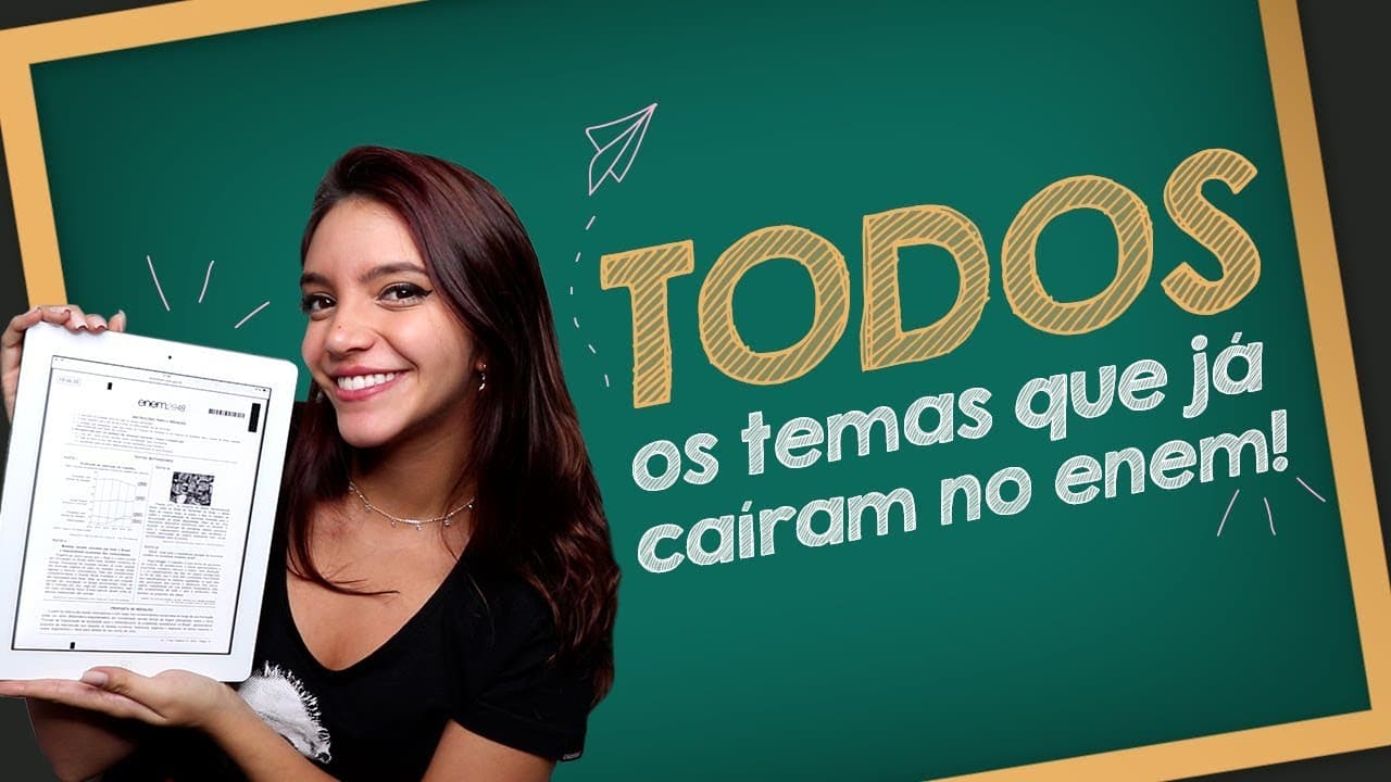 Thumbnail: TODOS OS TEMAS QUE JÁ CAÍRAM NO ENEM! - Débora Aladim